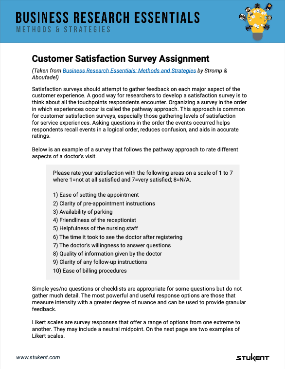 assignment satisfaction survey